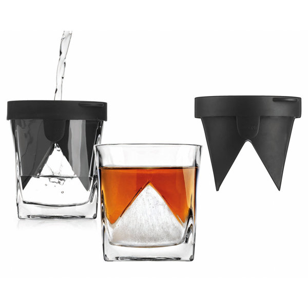 Godinger Silver Art Co Glacier Whiskey Glass with Ice Mold 10 oz & Reviews Wayfair